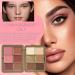 Blush Concealer Palette - Cream Blush | Contour Blusher Palette Kit for Cream Contour Concealer Multifunctional Face Blush 12 Colours Contour Blusher - Buy Online on GoSupps.com