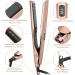 2 in 1 Travel Hair Straightener & Curling Iron - Ceramic Waves LCD Display - Perfect for Long & Short Hair - International Shipping - Buy Online on GoSupps.com