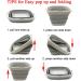 Sammart 11L Collapsible Rectangular Handy Basket - 2.9 Gallon Space-Saving Bucket, Gray - Buy Online on GoSupps.com