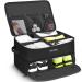 2 Layer Golf Trunk Organizer, Waterproof Car Golf Locker with Separate Ventilated Compartment for 2 Pair Shoes, Durable Golf Trunk Storage for Balls, Tees, Clothes, Gloves, Accessories, Golf Gifts Black