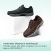 Men's Orthopedic Casual Shoes - Leo 9.5 Black | Arch Support & Cushioning for Plantar Fasciitis - Buy Online on GoSupps.com