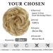 SARLA 2PCS Messy Hair Bun Hair Piece Small Scrunchies in Honey Blonde/Bleach Blonde - Updo Hair Extensions for Women & Girls - Buy Online on GoSupps.com