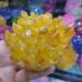 AtkitS Natural Crystal Cluster Electroplated Yellow Crystal Cluster Reiki Healing Stone Crystal Tip House Decorative Speci - Buy Online on GoSupps.com