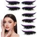 Mxshc False Eyelashes 4 Pairs SelfAdhesive Eyelash Strips Reusable Make Up Glue for Daily Use Party Travel Purple - Buy Online on GoSupps.com