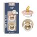 BIBS COLOUR Anatomical Glow Schnuller 2-pack BPA-free.Lights up in the dark jaw -friendly shape.Natural rubber/latex made in Denmark.Size 1 (0-6 months) Blush Glow / Vanilla Glow 0-6 months (2 Series Pack) Blush Glow / Vanilla Glow