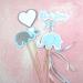 Personalised Cake Toppers Cake Decorations 4PCS Elephant Heart Cake Toppers for Baby Shower Cute Baking Dessert Decorations Supplies for Kid Sweet Gifts (Color : C) (Color : D) (Color : D)