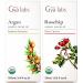 Gya Labs Argan Oil for Hair (3.4 fl oz) & Rosehip Oil for Face (1 fl oz) Set - Aromatherapy Grade Essential Oils Set