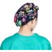 Printed Cotton Bouffant Turban Working Cap | Adjustable Hair Cover Scrub Hat - Buy Online on GoSupps.com