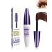 5D Silk Fiber Brown Mascara for Eyelashes Waterproof Long Lasting Colored Mascara Liquid Lash Extensions Smudge-Proof Volumizing Lengthening Curling Non-clump Color Tubing Mascara Women Makeup Gift