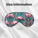 Flamingo Flowers Double-Sided Sleep Eye Mask | Comfortable Soft Blindfold with Adjustable Strap | Light Blocking Black for Travel & Sleep - Buy Online on GoSupps.com