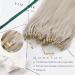 Moresoo Microring Extensions | Real Remy Hair | 35 cm White Blonde #60A | Seamless Invisible Microlink Hair Extensions 1g/s 50g - Buy Online on GoSupps.com