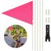 Beiiii security pimp 180cm with rod reflective yellow pennant rod adjustable children's bike flag bike pennant for children's bike pink