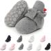 EDOTON Unisex Newborn Winter Boots - Warm Non-Slip Sole Bootie Sock 6-12 Months (Dark Gray) - Buy Online on GoSupps.com