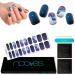 NOOVES NOOVES Mystic Marble Premium Semi-Cured Nail Gel (20 Sheets) + 1 Nail File & 1 Vegan Orange Stick