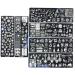 Onsinic Christmas nail Stamper Kit 6 pieces art stamping plates snowflakes Christmas tree Image stamps winter plate women girl manicure template salon decoration