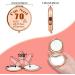 Rose Gold Compact Makeup Mirror - 70th Birthday Gift for Women | Ideal for Grandma, Mom, Wife | Happy 70th Birthday, Anniversary, Retirement Present for Her - Buy Online on GoSupps.com