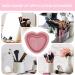 Teksome Makeup Cleaning Bowl - Heart Shape Silicone Cosmetic Brushes Cleaning Tool - Foldable Brush Cleaning Pad for Travel Makeup Cleaning Tools pink - Buy Online on GoSupps.com