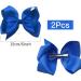 2 Pcs Blue Ribbon Hair Bow Clips Barrettes - Hair Styling Accessories for Girls & Women - Perfect for Christmas, Wedding, Birthday, Valentine's Day - 6 Inch - Buy Online on GoSupps.com