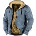 Hanxiulin plush jacket oversize warm lined fleecemantel men fleece jacket warm sweater windproof coat thick breathable light outdoor cardigan winter jacket blue s