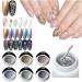 Hacaus 6 Colors 3D Metallic Painted Nail Gel Polish Nail Art Creative Elastic Metallic Painted Glue Painting Drawing Polish Emboss UV Gel Sculpture Design Manicure DIY