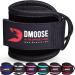 DMoose Ankle Strap for Cable Machine Attachments - Rust Resistant Coated Black D Rings Gym Ankle Cuff for Kickbacks, Glute Workouts, Leg Extensions, Curls, Booty Hip Abductors Exercise for Men & Women Black - Single