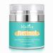 Mabox Moisturizer Cream for Face and Eye Area with 2.5 % Active Retinol, Hyaluronic Acid, Vitamin E, Anti Aging Formula Reduces Wrinkles, Fine Lines, Best Day and Night Cream (1.7 Fl. Oz) Cyan-2.5% Retinol
