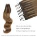 Buy Balayage Hair Tape In Extensions - Real Human Hair Invisible Double-Sided Chestnut Brown & Deep Dark Brown 50g 20 Pieces 45cm - Buy Online on GoSupps.com