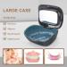 Dentures Retainer Case with Vent Holes & Mirror - Double Layer Portable Orthodontic Box for Travel - Aligner Storage (Black) - Buy Online on GoSupps.com