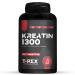 T-Rex Integratori Creatine Monohydrate 100 Tablets 1300 mg - Pure Creatine Pre Workout for Muscle Building