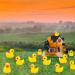 100Pcs Mini Resin Ducks Realistic Micro Landscape Ornament | Cute Baby Bath Toy | Aquarium & Dollhouse Decor - Yellow - Buy Online on GoSupps.com