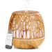 Simpeak aroma diffuser 400ml ultrasound room diffuse wood for essential oils aromatherapy scentes humidifier with remote control - carved forest light brown light wood