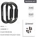 CAMNAL 25kn Heavy Duty Oval Carabiner for Climbing & Mountaineering - Black-TN - Buy Online on GoSupps.com