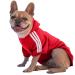 Ducomi dog sweater with hood for all sizes and races - warm and soft dog clothing - single -colored sweater for pets and puppies (red s) s red