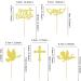 Ercadio 30 Pack Mi Bautizo Cupcake Toppers Gold Glitter Cross Angel Dove Cupcake Toppers Angel Religious God Bless Cupcake Picks for Baptism Theme Baby Shower Kids Birthday Party Supplies Z-b-angel-gold - Buy Online on GoSupps.com
