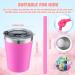 8 Pack Kids Stainless Steel Insulated Cups with Straw Lid - Spill Proof & Stackable | 8.5 Oz | for Toddlers Girls Boys - Powder Coated, Hot Drink Friendly - Buy Online on GoSupps.com