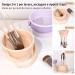 MSQ 3-in-1 Makeup Brush Cleaner & Silicone Holder - Clean & Dry Brushes & Sponges (Purple/Orange) | International Shipping - Buy Online on GoSupps.com