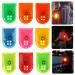 Delamiya 6 pieces LED clip flashing light reflective 2 modes 4 LED reflectors children safety light reflective light band reflector for school bags backpack hiking running jogging (8)