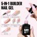 Tomicca 5 in 1 Builder Nail Gel 15ml - Light Pink UV/LED Gel for Nail Extensions Strengthening & Design Ideal for Geln gel - Buy Online on GoSupps.com