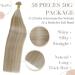 LAAVOO Bonding Extensions - Real Hair U Tips Hot Fusion 35cm Goldblond & Medium Blond Highlights - Keratin Bonded 1g/S 50g #16/22 - Buy Online on GoSupps.com