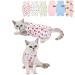 Komate Cat Surgical Professional Recovery Suit After Surgery Cotton Pet Kittens Physiological Clothes for Abdominal Wounds Skin Diseases E-Collar Alternative for Cats and Dogs (L Strawberry) L Strawberry