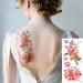 Large Temporary Flower Tattoos for Women - Lily, Peach, Plum, Peony Designs | 6 Sheets - Buy Online on GoSupps.com