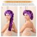 Homiton 2Pcs Silk Bonnet for Long Braids - Black+Purple | Satin Curly Hair Bonnet for Sleeping - Buy Online on GoSupps.com