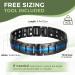 Men's Titanium Steel Magnetic Bracelet with Ultra Strength Magnets - Adjustable Wristband in Black & Blue - Buy Online on GoSupps.com