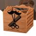 Salon Scissor Shear Holder Box Professional Desktop hairdresser scissors storage keeper with sponge food combers clips stand container for groomers hairdressers rack holder case - brown 4 -grille holder - wood pattern beard brown