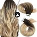 Moresoo real hair extensions tape remy extensions real hair blonde 45cm invisible tape in extensions real hair invisible hair extreme brown to caramel blonde with blond #2/27/613 20 pieces/30g 45 cm 2. #2/27/613