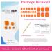 Buy Ceboic Half-Hardened Gel Nail Foils - 26 Self-Adhesive Orange Pedicure Wraps | UV/LED Nail Polish Stripes for Perfect Toes - Buy Online on GoSupps.com