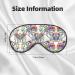 Shop Wildflower & Leaf Print Eye Mask | Soft Comfortable Light-Blocking Unisex Sleep Mask - International Shipping - Buy Online on GoSupps.com