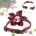 Webeedy Christmas Cat Neckbands - 4 Adjustable Breakaway Collars with Flower & Bell 18-28 cm Holiday Gifts for Cats - Buy Online on GoSupps.com