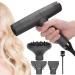 Hair Dryer Professional Portable Fast Drying Low Noise Hairdryer Home Hair Blow Dryer Hair Salon Tool for Home Travel & Salon Black(#2)