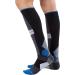 Merino Wool Compression Ski Socks - Thermal Warm Socks for Skiing & Snowboarding - OTC 1 Pair, Black/Blue, Medium - Buy Online on GoSupps.com